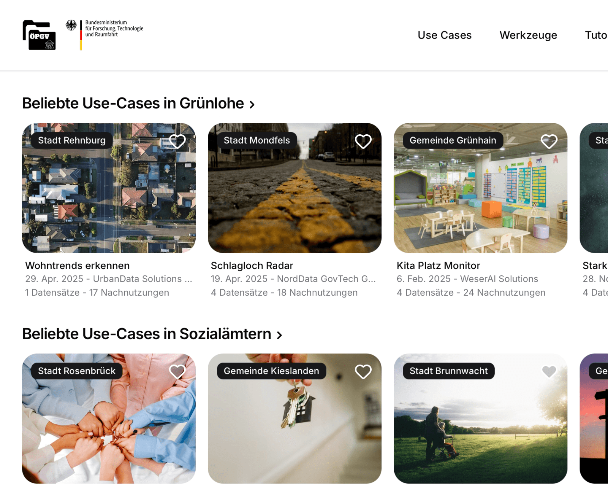 Bild der Plattform mit vielen Use Cases.